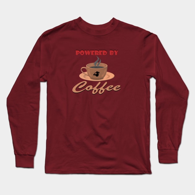 Powered by Coffee Lite Long Sleeve T-Shirt by KJKlassiks